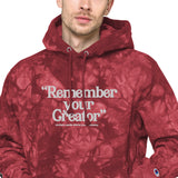 "Remember Your Creator" Unisex Champion tie-dye hoodie