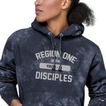 R1 Unisex Champion tie-dye hoodie