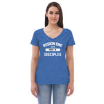 R1 Women’s recycled v-neck t-shirt