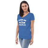 R1 Women’s recycled v-neck t-shirt