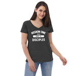 R1 Women’s recycled v-neck t-shirt