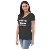 R1 Women’s recycled v-neck t-shirt